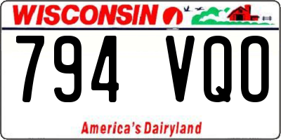 WI license plate 794VQO