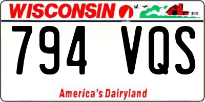WI license plate 794VQS