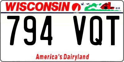WI license plate 794VQT