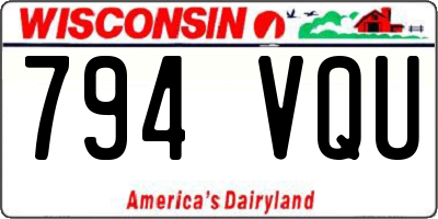 WI license plate 794VQU