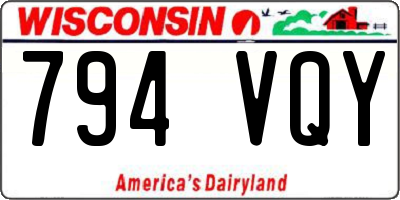 WI license plate 794VQY