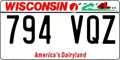 WI license plate 794VQZ