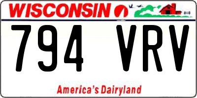 WI license plate 794VRV
