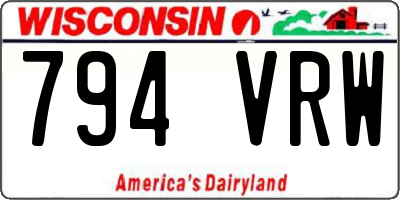 WI license plate 794VRW