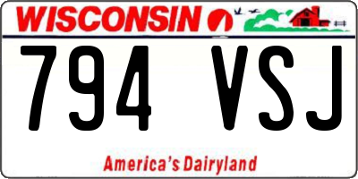 WI license plate 794VSJ