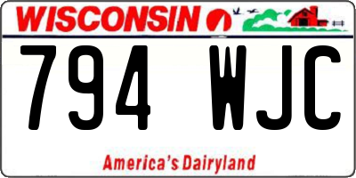 WI license plate 794WJC