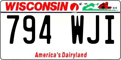 WI license plate 794WJI