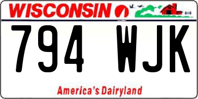 WI license plate 794WJK
