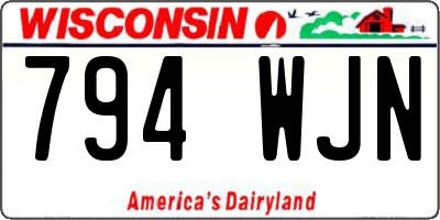 WI license plate 794WJN