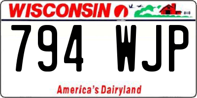 WI license plate 794WJP