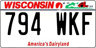 WI license plate 794WKF