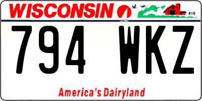 WI license plate 794WKZ