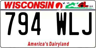 WI license plate 794WLJ