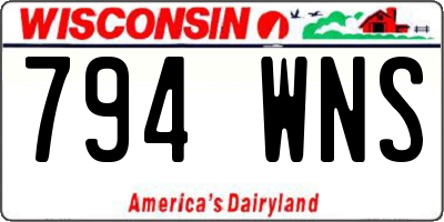 WI license plate 794WNS
