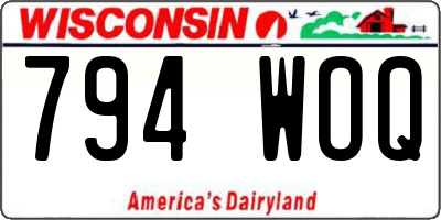 WI license plate 794WOQ
