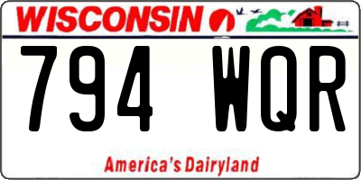 WI license plate 794WQR