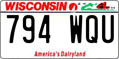 WI license plate 794WQU