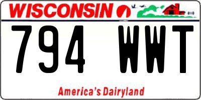 WI license plate 794WWT