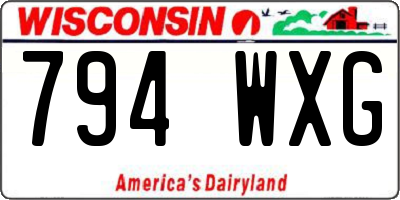WI license plate 794WXG