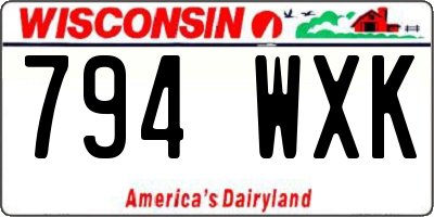 WI license plate 794WXK