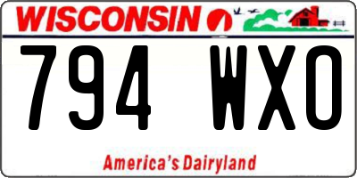 WI license plate 794WXO