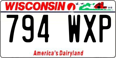 WI license plate 794WXP