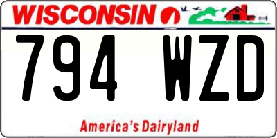 WI license plate 794WZD