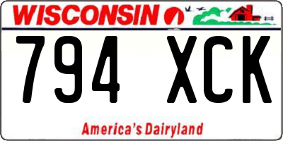 WI license plate 794XCK