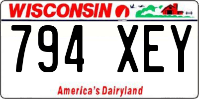WI license plate 794XEY