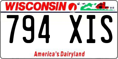 WI license plate 794XIS
