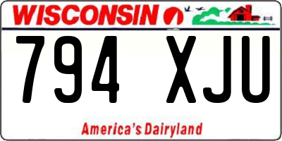 WI license plate 794XJU