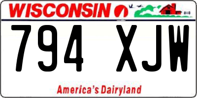 WI license plate 794XJW