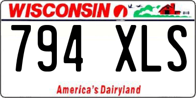 WI license plate 794XLS