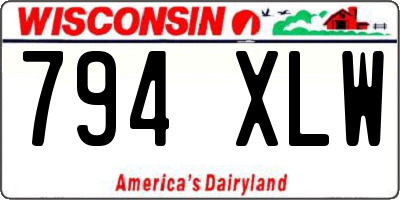 WI license plate 794XLW