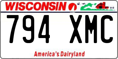 WI license plate 794XMC