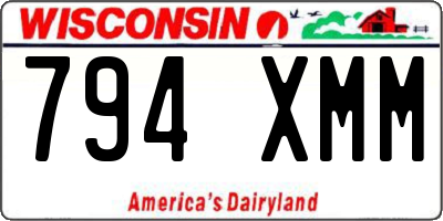 WI license plate 794XMM