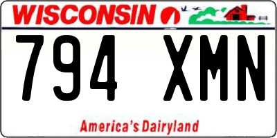 WI license plate 794XMN