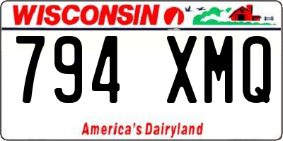 WI license plate 794XMQ