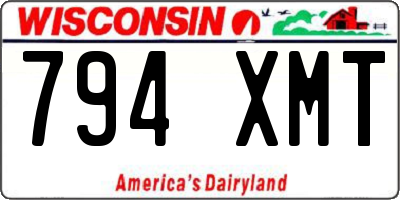 WI license plate 794XMT