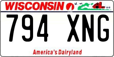 WI license plate 794XNG