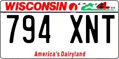 WI license plate 794XNT