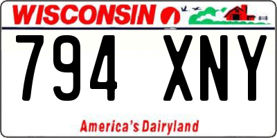 WI license plate 794XNY