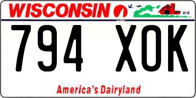 WI license plate 794XOK
