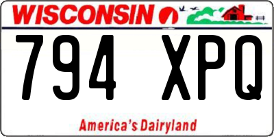 WI license plate 794XPQ