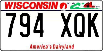 WI license plate 794XQK
