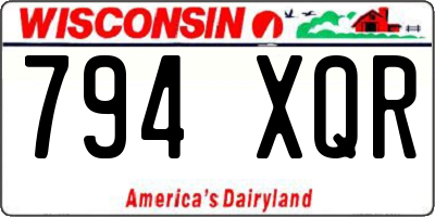 WI license plate 794XQR