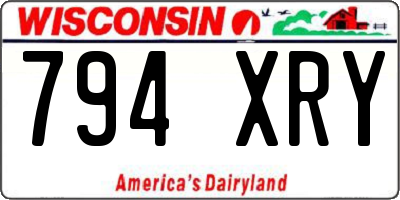 WI license plate 794XRY