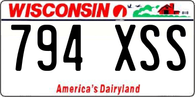 WI license plate 794XSS