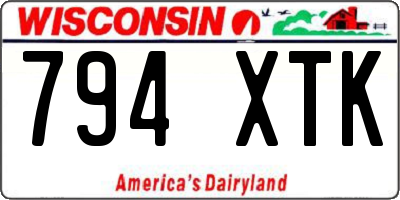 WI license plate 794XTK