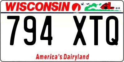 WI license plate 794XTQ